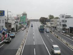 View of Saitama Prefecture Route 68 near Wako Overpass in Wako City