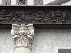 Column head and frieze detail at Château de Bellegarde in Thonon-les-Bains