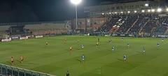 Como 1907 and US Lecce football teams on the pitch during Serie A match 2024-25
