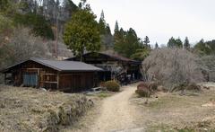 Tateba tea house in Tsumago-juku, Nagiso, traditional Japanese architecture with wooden exterior
