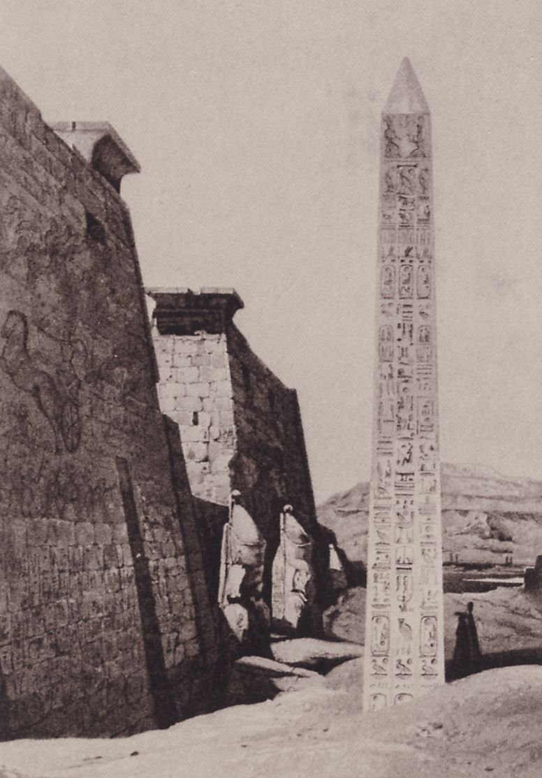 Luxor ancient Egyptian temple with towering columns and hieroglyphs