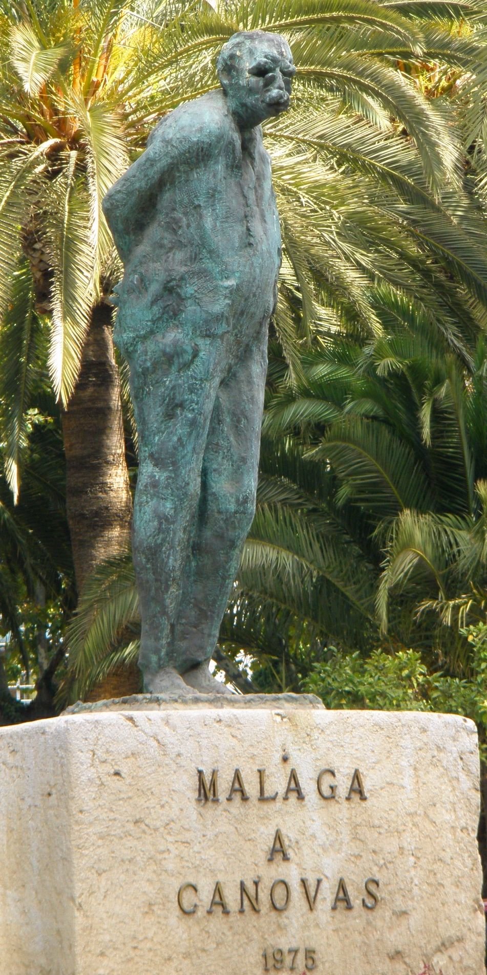 Monument to Antonio Cánovas del Castillo in Málaga, Spain