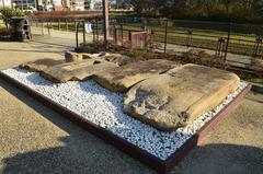 Stone ceiling of Tsudo Shiroyama Kofun burial chamber