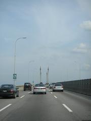 Penang Bridge connecting the Malay mainland with Penang island