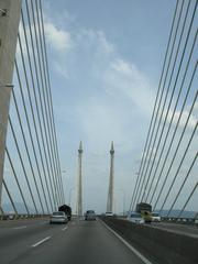 Jambatan Pulau Pinang connecting Malay mainland with Penang over water