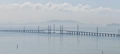 Penang Bridge photographed from Urban Suites Penang on 22 February 2025