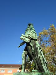 Schillerdenkmal statue at Schillerplatz in Mannheim