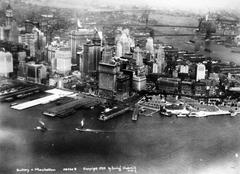Battery Park and New York City skyline in 1929