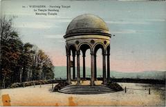 Vintage postcard of Wiesbaden, Hesse, Germany during French occupation after Treaty of Versailles