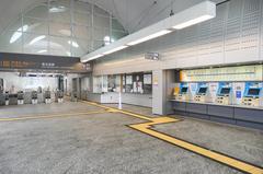 Astram Line Shin-Hakushima Station ticket gate and ticket vending machines