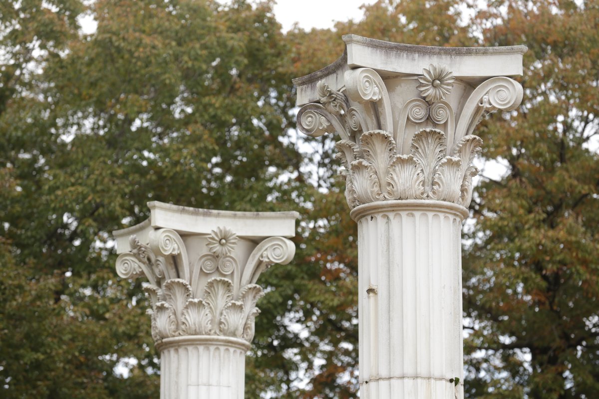 Corinthian style column at Muse's Spring in Chichibu Muse Park
