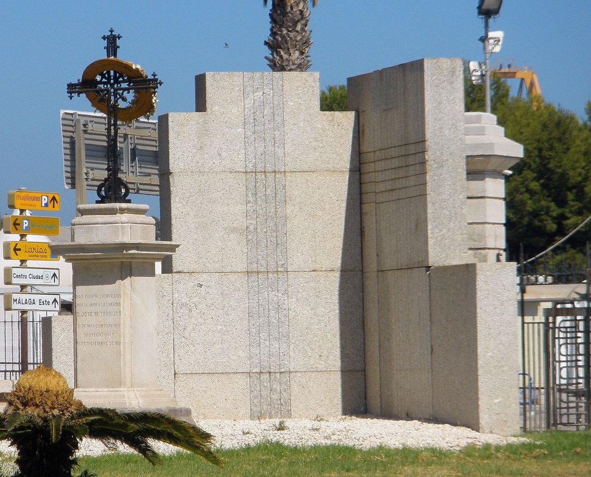 Memorial of the execution of José María de Torrijos in Málaga