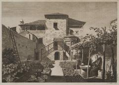 View of the ancient Choragic Monument of Lysikrates integrated into the Convent of the French Capuchins in Athens, 1762