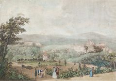 Estate of the Marquises of Fronteira 18th 19th century painting by J Wells