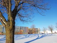 Early autumn snow in Technology Park with Canada Science and Technology Museum and Ingenium's Collection Conservation Centre