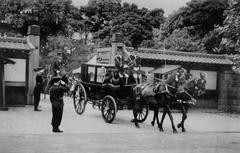 Funeral procession of Empress Teimei moving from Akasaka Estate (Omiya Palace) to Toshimagaoka Cemetery
