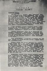 Page from 1944 report by Polish Underground State detailing Nazi atrocities in Pawiak prison Warsaw