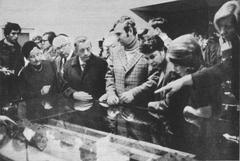 German jury at the first trial of SS-Standartenführer Ludwig Hahn in Museum of the Prison Pawiak, Warsaw