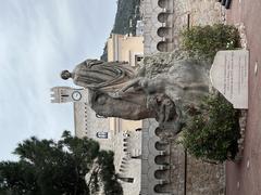 La Palais Princier sculpture in Monaco showing regal figures