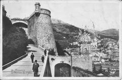 View of the ramp and ramparts at Monaco Palace in May 1930