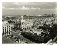 Aerial view of Presidential Palace and Zayas Square in Havana