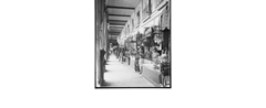Outside corridor in the Plaza del Vapor with shops in Havana Cuba