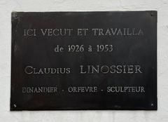 Plaque commemorating Claudius Linossier in Lyon 4th arrondissement
