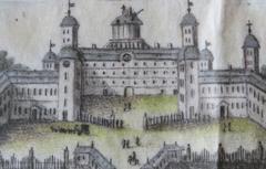 Contemporary view of the observatory at Schwetzingen Palace