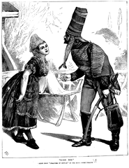 Scene from Creatures of Impulse at Royal Court Theatre, 1871 illustration