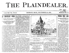 The Plaindealer newspaper cover from December 20, 1889