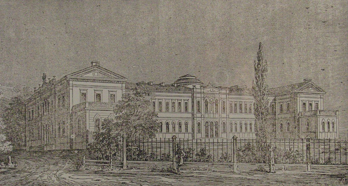 Historical building of the Institute of Nobility on Wiejska Street in Warsaw, 1852, artwork by A. F. Dietrich, Parliament seat since 1919