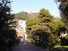 Scenic view of Castello di Arechi from Villa Comunale