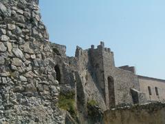 Portale and architectural details of Arechi Castle in Salerno