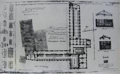 Historic view of Vilnia with Jurauski lane and Karmelicki church in 1836