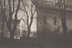 Historic image of Vilnia, Juraŭski alley, Carmelite monastery in 1919 by J. Bułhak