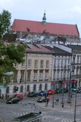 Historic Stradom district in Kraków, Poland with old buildings and cobblestone street