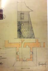 Architectural measurement and preliminary design of the restaurant Baszta near the Augustinian monastery by Franciszek Mączyński on October 6, 1910