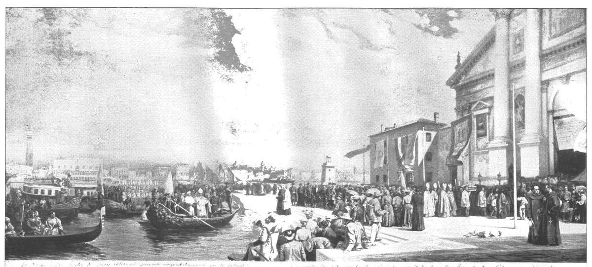Hungarian pilgrims in Venice in 1900 with relics of Saint Gerard Sagredo
