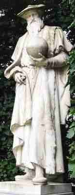 Statue of Gerhard Mercator in Parc du Petit Sablon Brussels