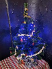 Christmas tree at Művész Mozi cinema on Teréz körút 30 in Budapest
