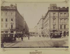 Intersection of Teréz körút and Podmaniczky utca in Budapest after 1890