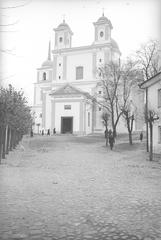 Historic Church of the Holy Spirit in Vilnia, 1937 black and white photograph