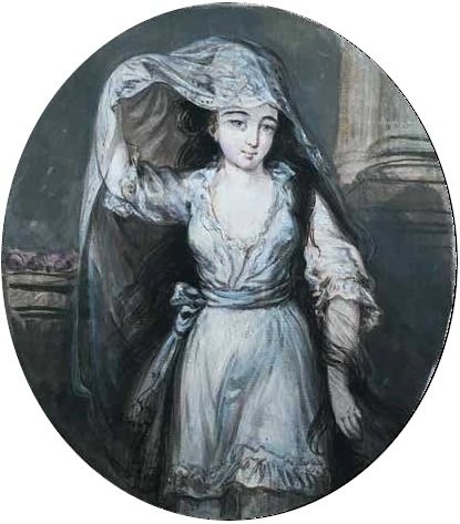 Portrait of a Vestal Virgin possibly Teresa Czartoryska by Jan Piotr Norblin