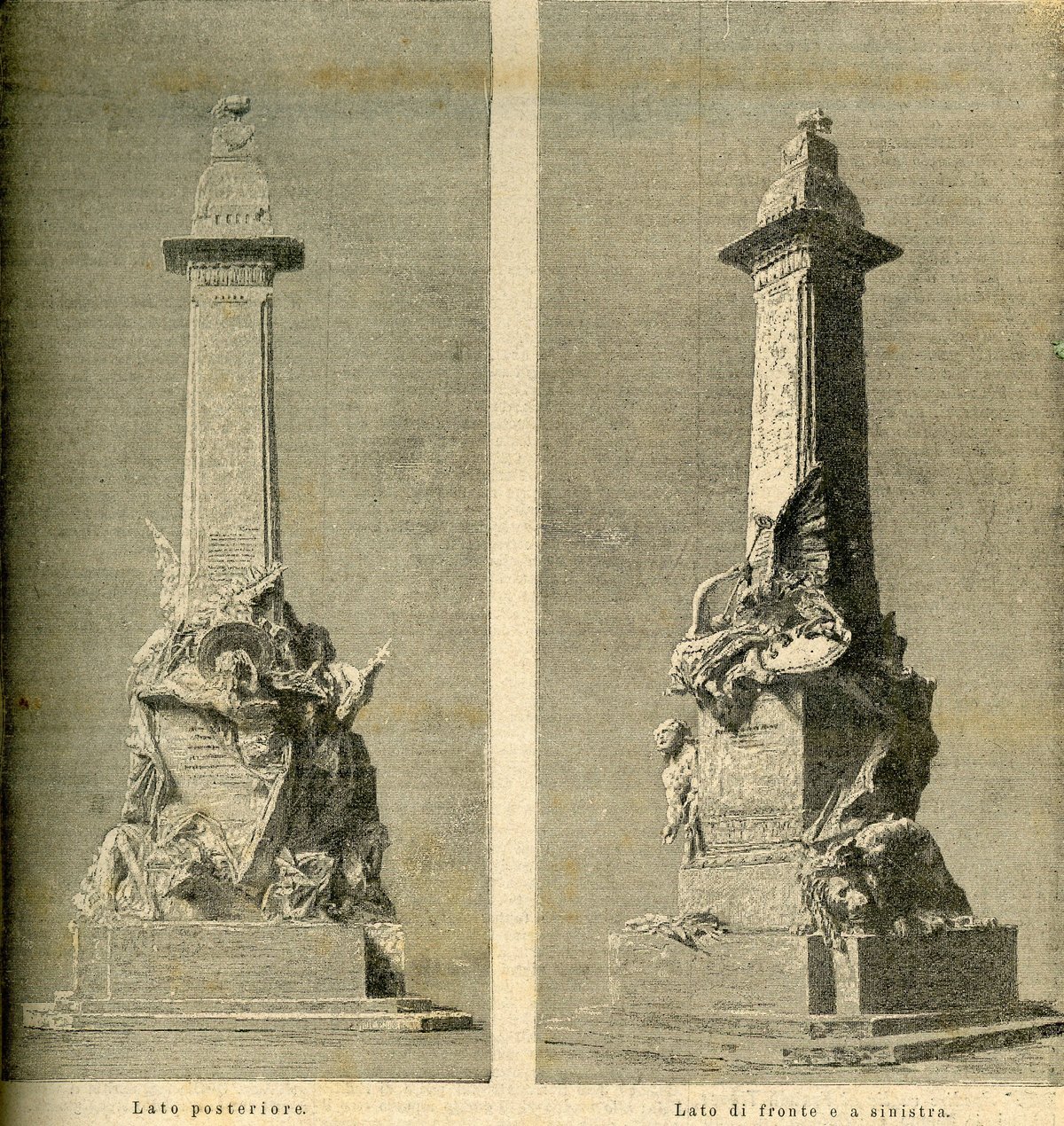 Sketch for the Monument of the Five Days by sculptor Giuseppe Grandi