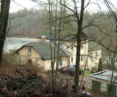 Historic Trakų Vokės manor estate bathhouse-laundry house in historicism style now a residential house