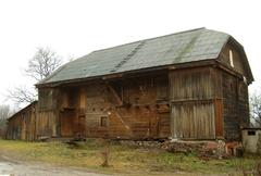 Trakų Vokės Manor barn exterior in Lithuania