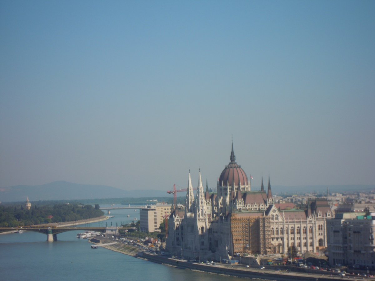 View of Budapest cityscape with the Danube River and historic buildings in September 2013
