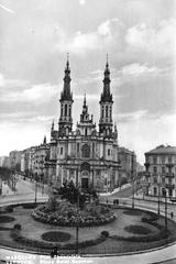 Historic view of Plac Zbawiciela square in Warsaw before 1933