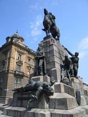 Grunwald Žalgiris monument in Krakow Poland commemorating the Battle of Grunwald