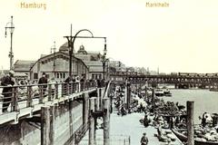 Historic image of Hamburg Markthalle at Deichtormarkt around 1900